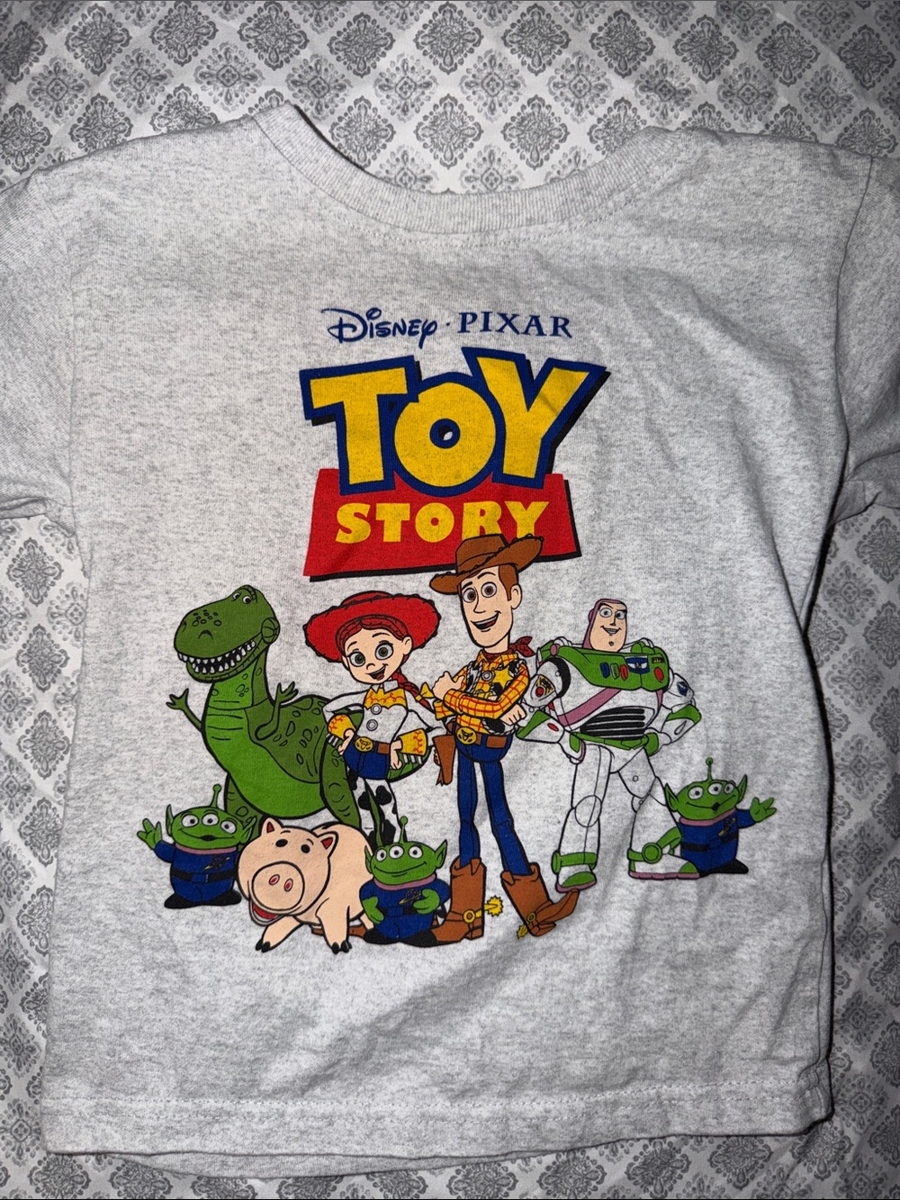 Disney Pixar Toy Story Graphic Sweatshirt - Grey with Colorful Characters